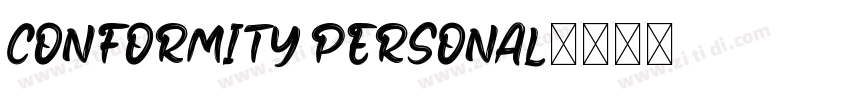 CONFORMITY PERSONAL字体转换